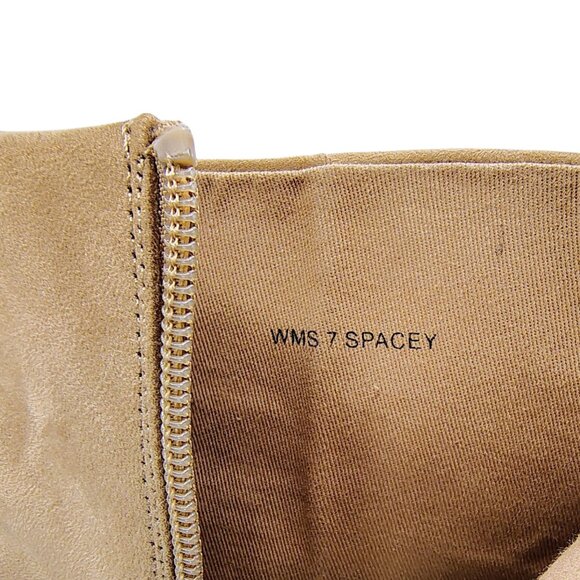 Dolce Vita Sabryna Suede Pointed Toe Ankle Boots | Size 7 | Tan Zip Heels - Picture 9 of 10